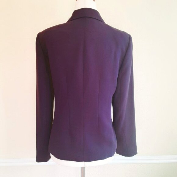 VINTAGE Casual Corner Annex Deep Plum Blazer 2P - Picture 4 of 6
